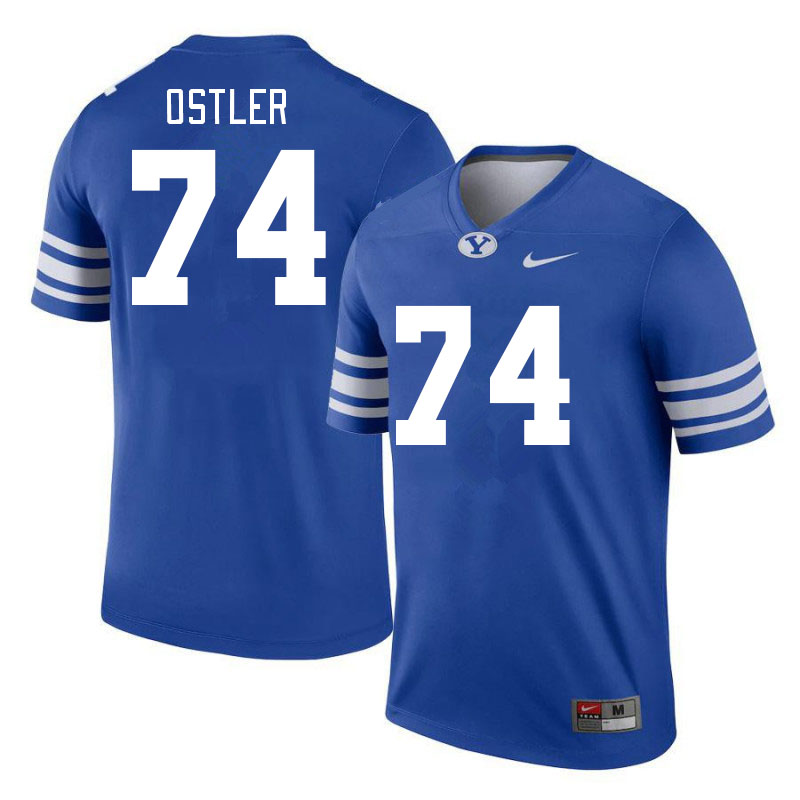Men #74 Trevin Ostler BYU Cougars College Football Jerseys Stitched-Royal
